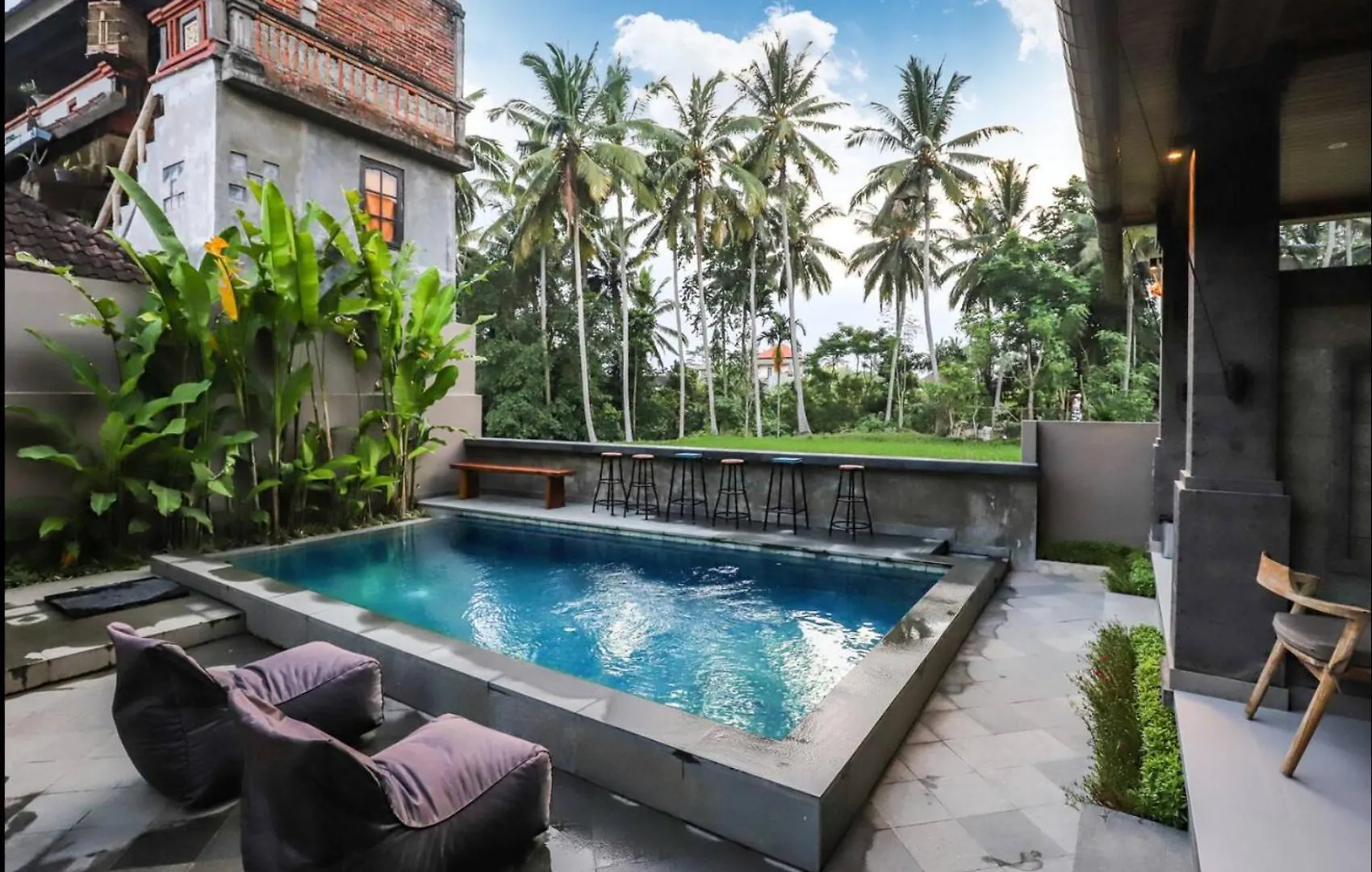 Harmony House 8: Rice Field View Room 2 Min Center Ubud